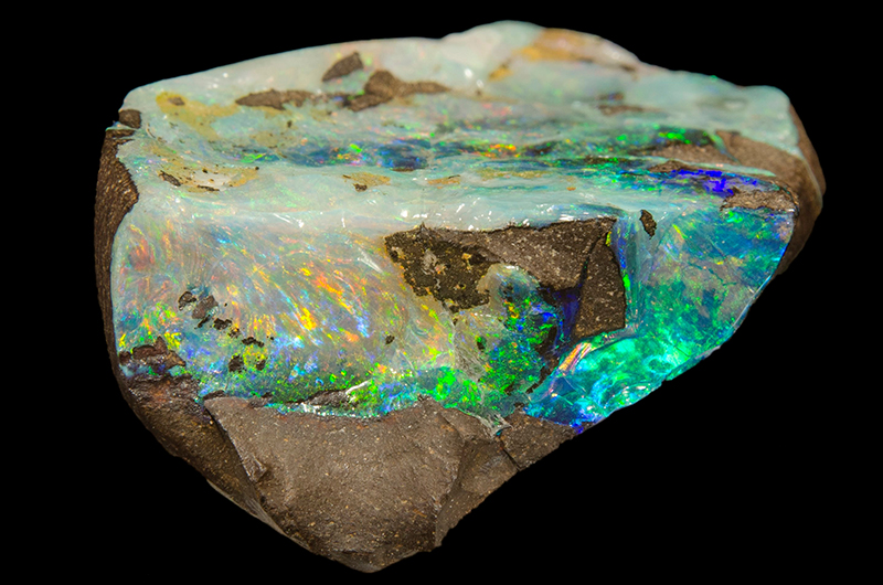 Boulder opal R22654. The specimen - along with many others from the collection - can be viewed on Google Arts and Culture.