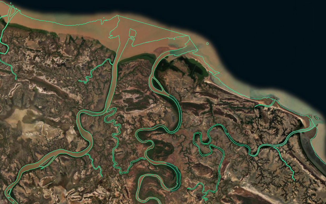 Screenshot of the AMSIS Map Viewer showing Australian maritime boundaries around a coastal area, with the Territorial Sea Baseline and related maritime boundary layers listed