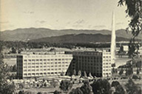 Historical photo of the Bureau of Mineral Resources building opened in 1965