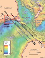 Geological map showing fault lines.