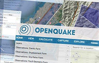 Image showing various screen shots from the OpenQuake software platform