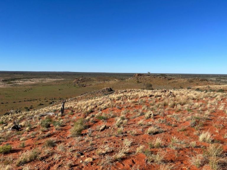 Landscape view of the Delamerian Deep Dive region in south-eastern Australia, showing terrain associated with the project study area.