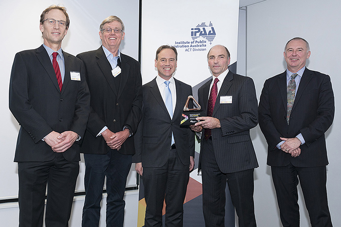 Geoscience Australia accepting award