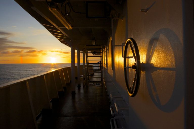 sunrise view from ship