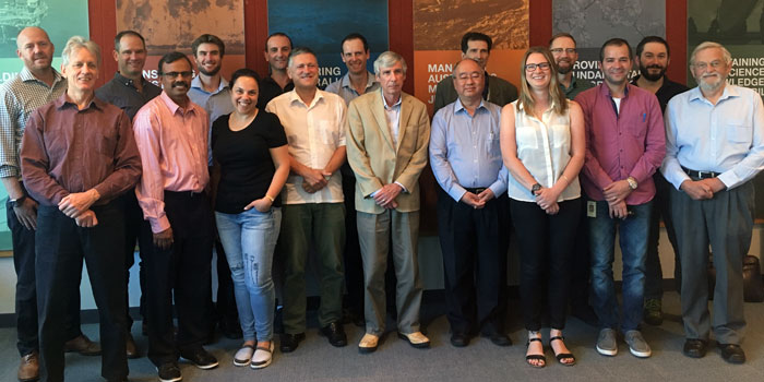 Group photo of participants from the National Seismic Hazard Assessment workshop in Canberra