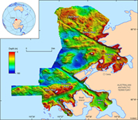 High resolution bathymetry data obtained in the relatively shallow waters around Casey station, Antarctica.