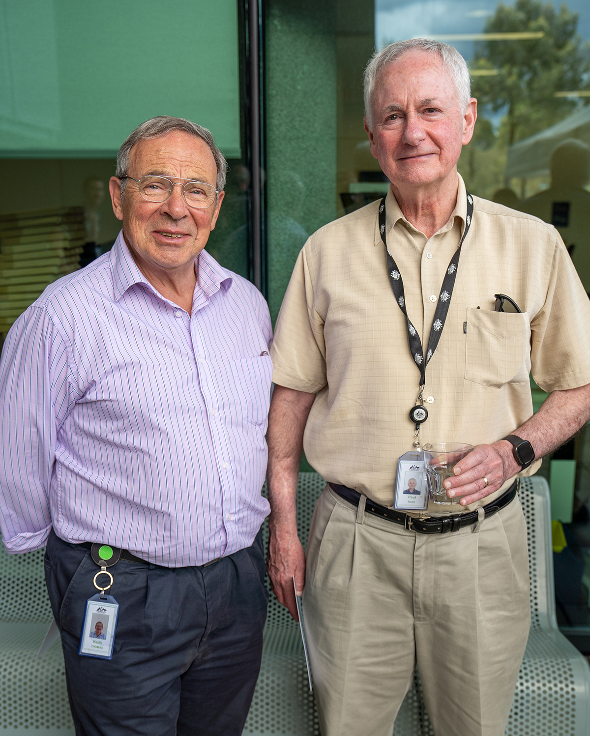 Geoscience Australia volunteers Keith Thomas and Paul Reith