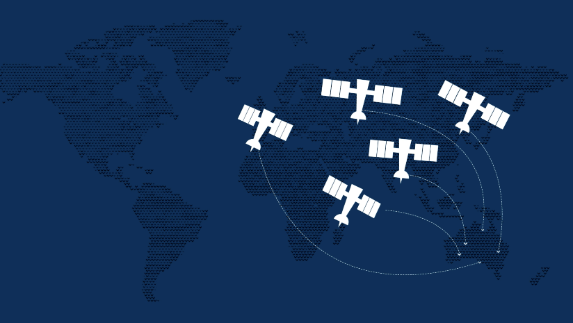 Infographic of satellites