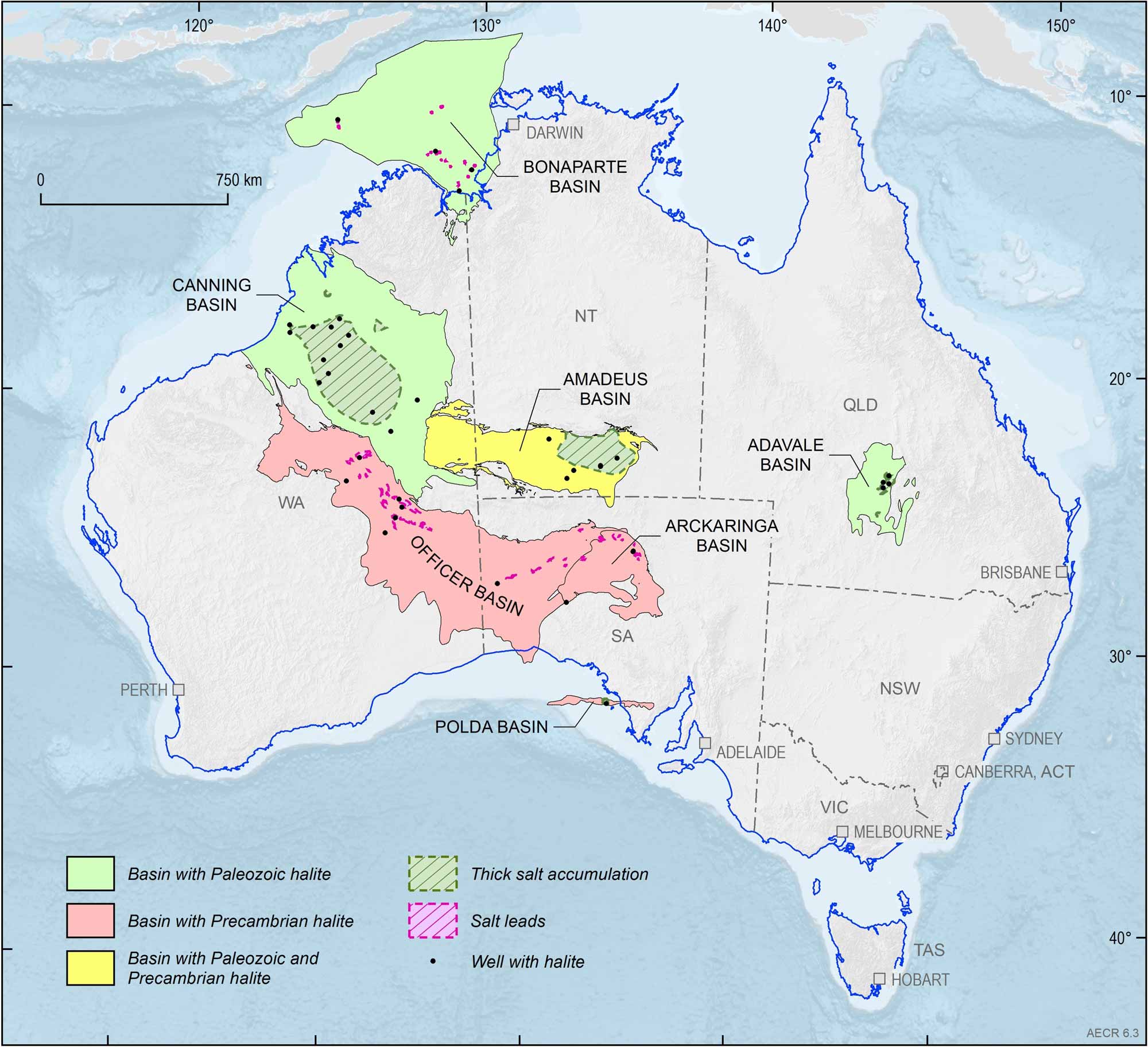 Due to the limited audience of this diagram and its complexity, no alternative description has been provided. Please email clientservices@ga.gov.au