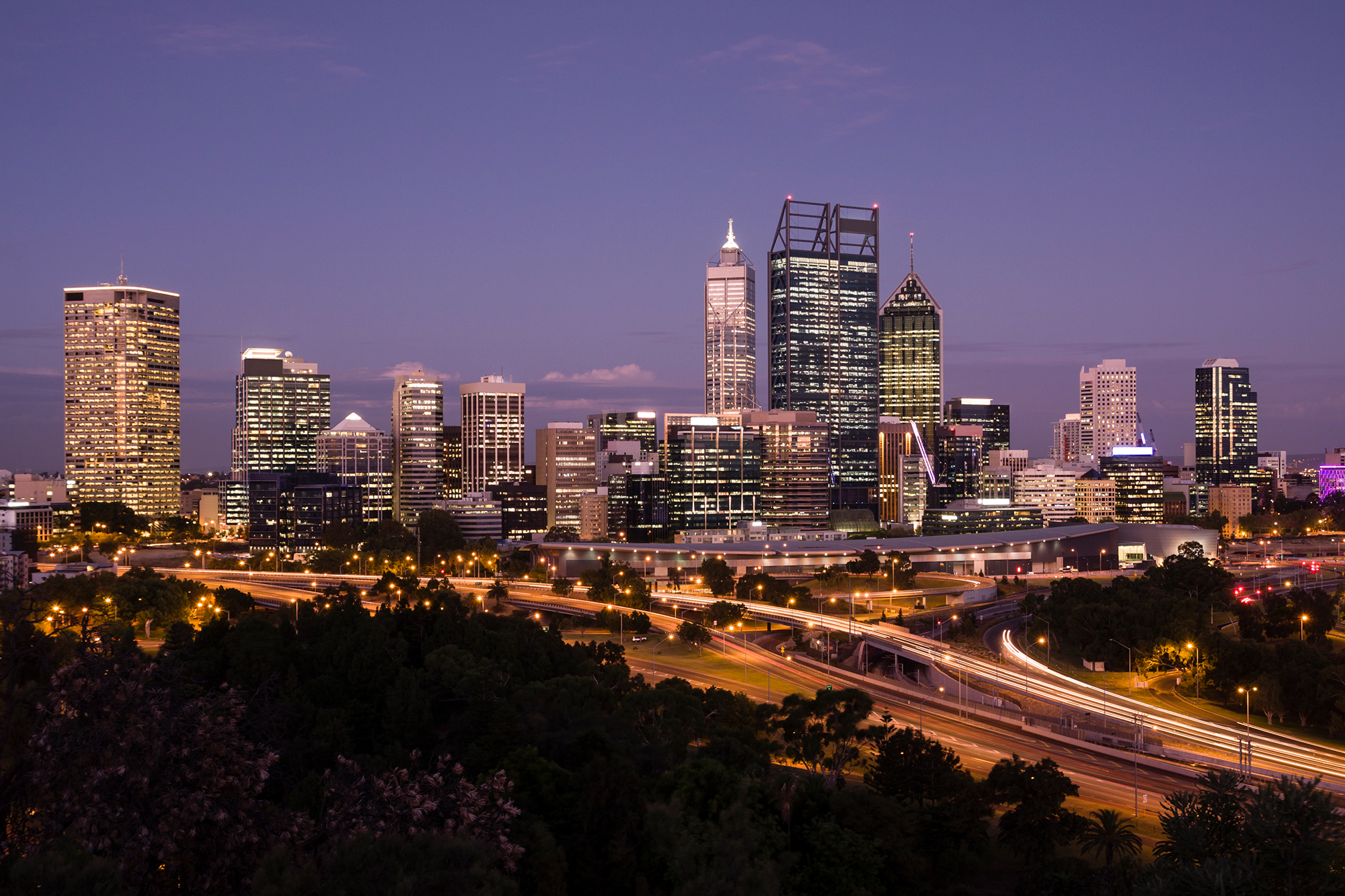 View of Perths city skyline