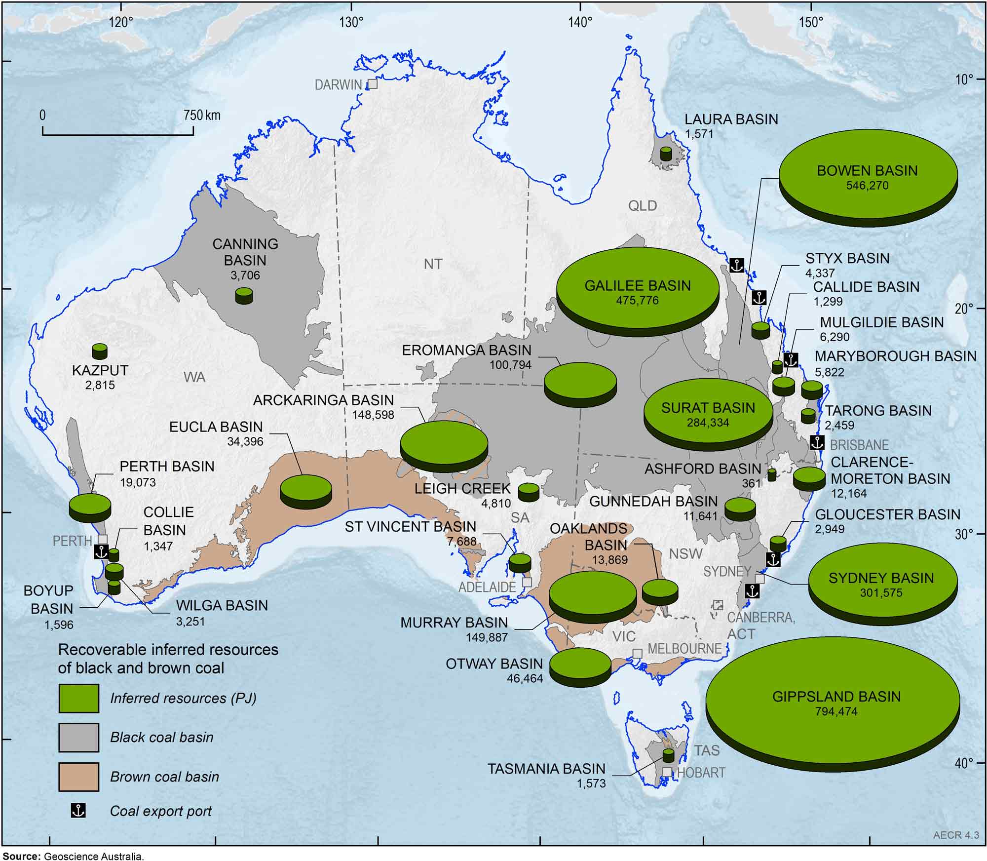 Due to the limited audience of this diagram and its complexity, no alternative description has been provided. Please email clientservices@ga.gov.au