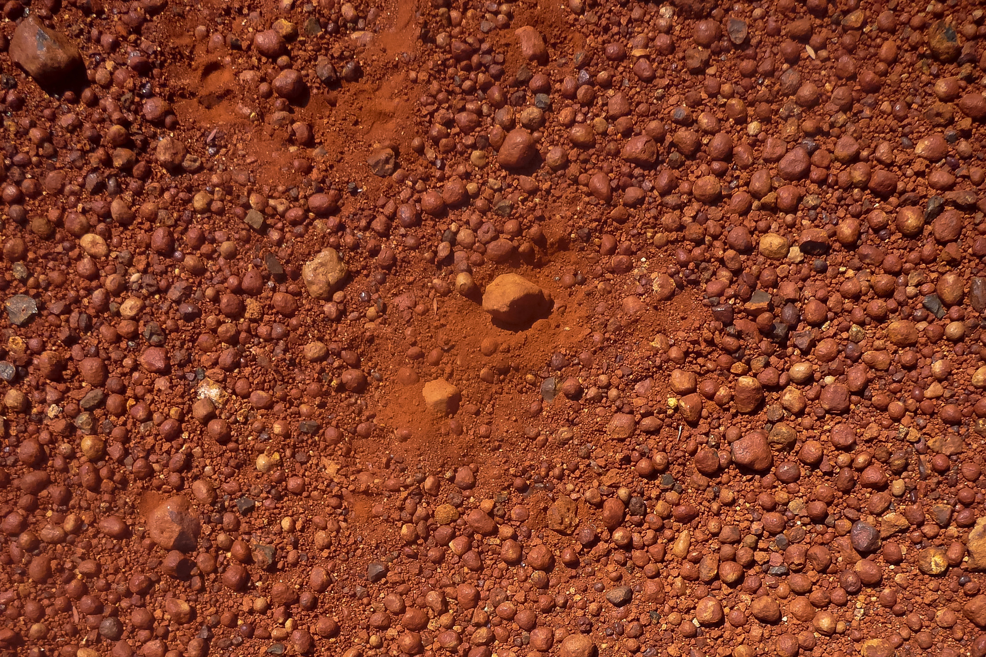 Detail of bauxite lag ore of Aluminium.