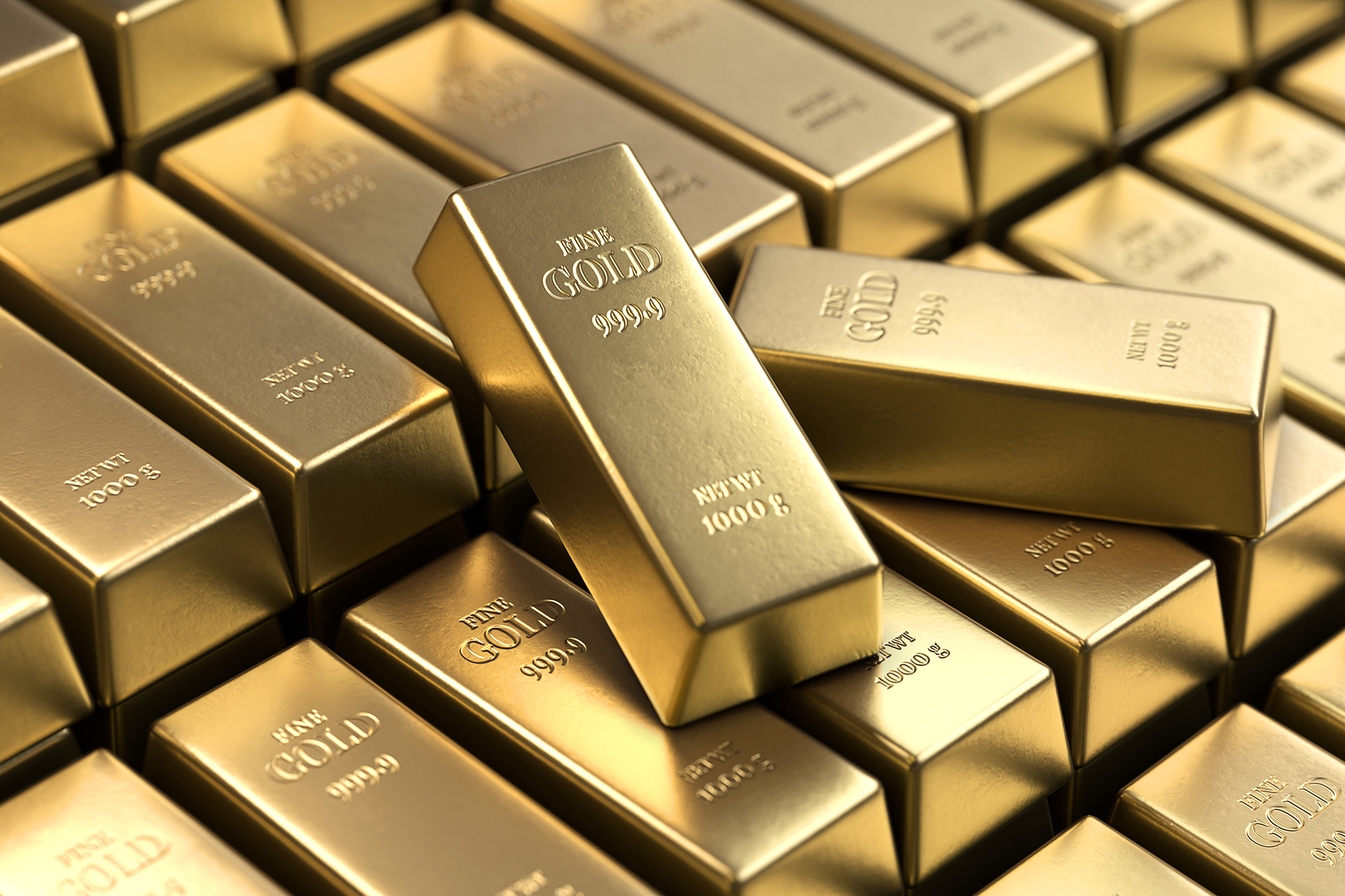 Gold bars and Financial concept,3d rendering,conceptual image.