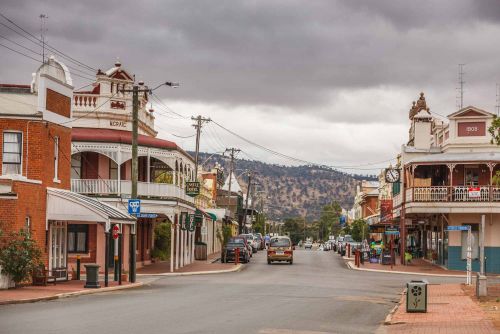 The streetscape of the town of York