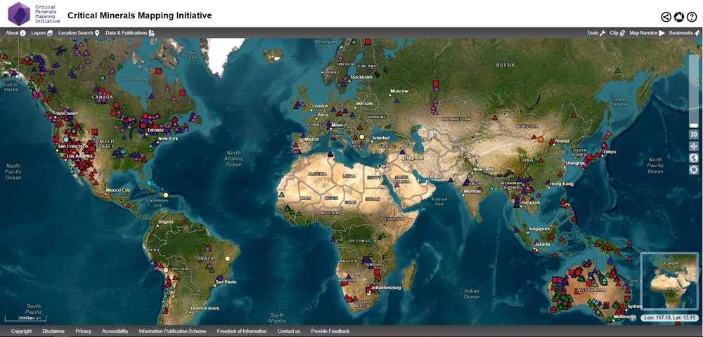 Mindat Map Critical Minerals Mapping Initiative database updated to over 25,000 ...