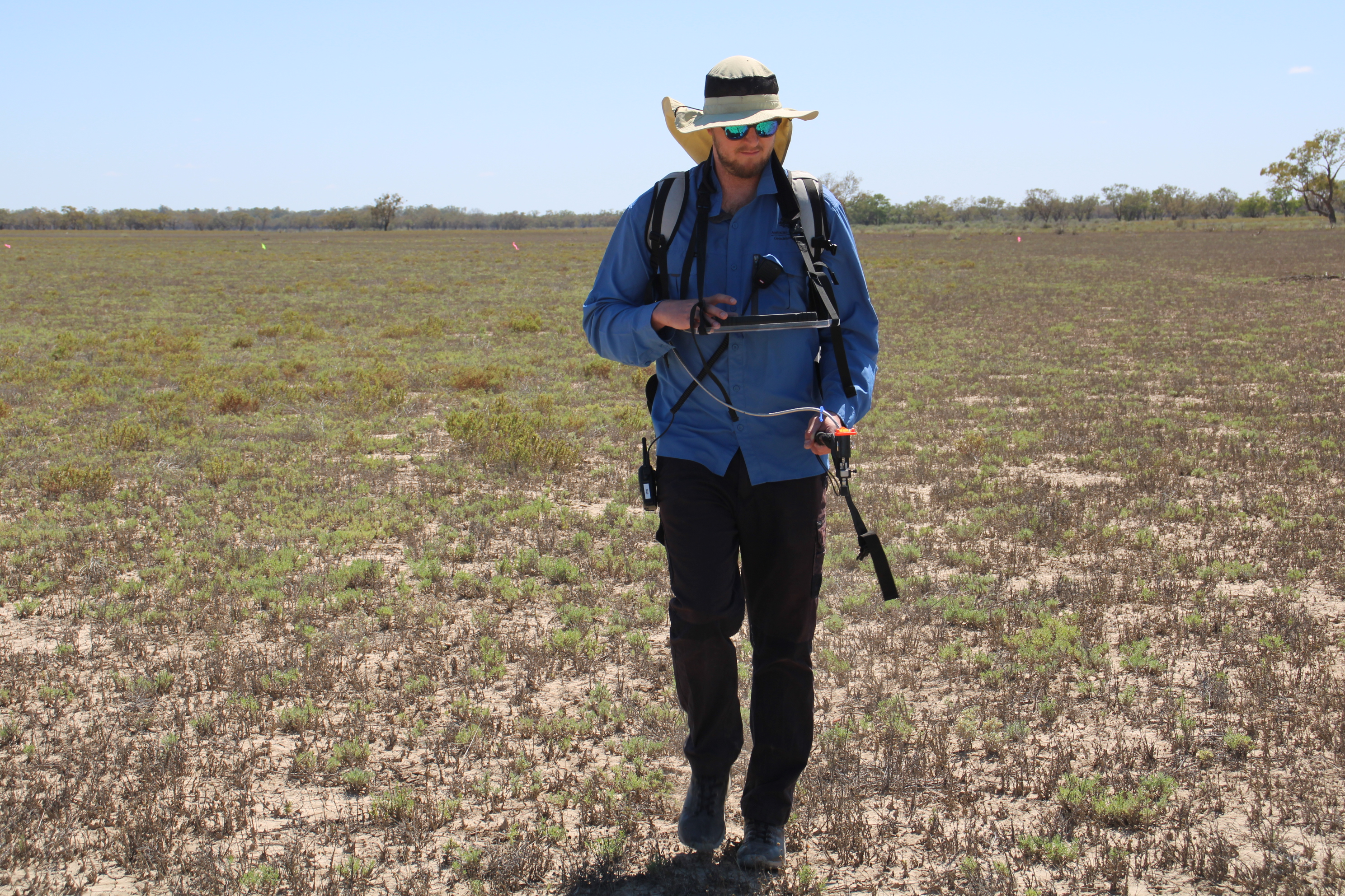 Man taking measurements