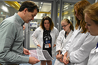 Students discuss zircon dating with Dr Andrew Cross