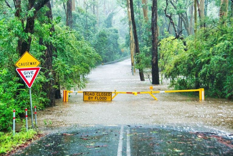 Flooded road