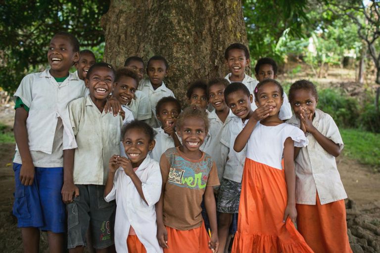 Students at Norsup Primary School on Malekula Island. Photo taken by Connor Ashleigh for AusAID.