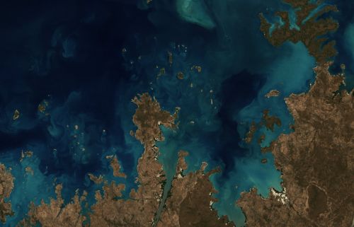 Unnguu Managed Resource Area and the Montague Sound in Western Australia. DEA Surface Reflectance (Landsat 9)