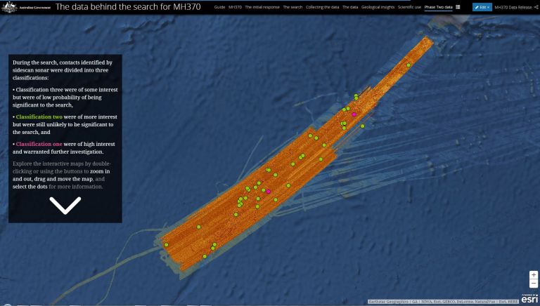 Screenshot of story map