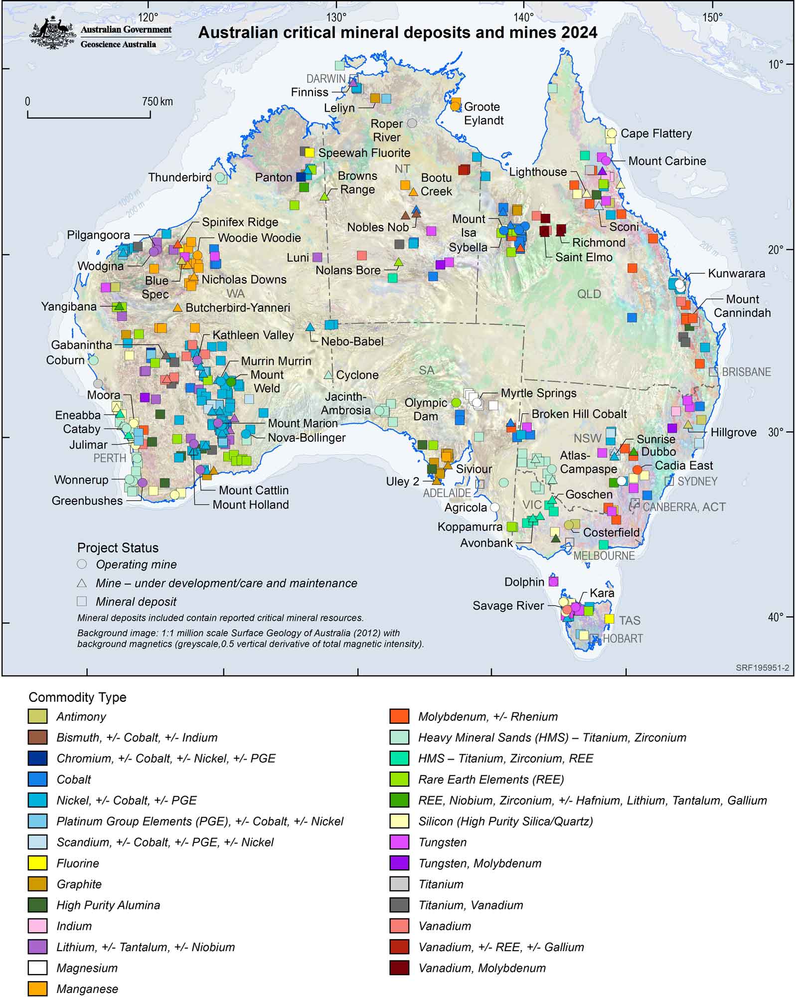 Due to the limited audience of this diagram and its complexity, no alternative description has been provided. Please email clientservices@ga.gov.au