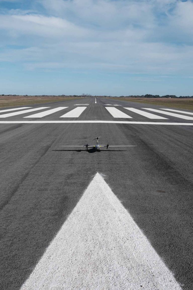 drone on a runway