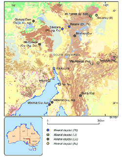 Fig 1. Geology of the Flinders Ranges region, north of Adelaide