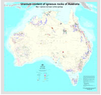 Thumbnail of Uranium content of igneous rocks of Australia: Map 1