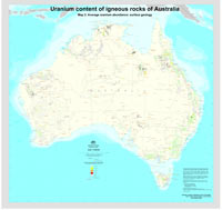 Thumbnail of Uranium content of igneous rocks of Australia: Map 2