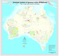 Thumbnail of Uranium content of igneous rocks of Australia: Map 3