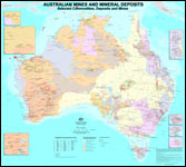 Thumbnail image for Australian Mines and Mineral Deposits. Selected Commodities and Operating Status. Geological Regions Base