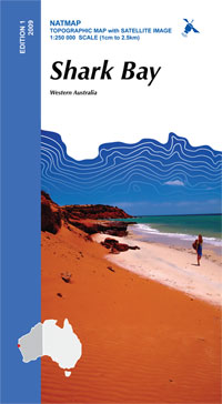 Image: Map cover for new Shark Bay, Western Australia map.