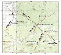 Image showing the location of the Tanami seismic lines