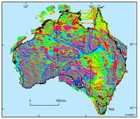 Figure 1. The main Total Magnetic Intensity colour image of Australia. 