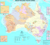Thumbnail image for Australian Mines and Mineral Deposits - Selected commodities, deposits and mines, 1:5 million August 2010