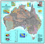Thumbnail image for Australian Diamond Deposits Map, Kimberlite and Related Rocks, April 2008