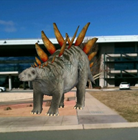 Fig 1. The virtual dinosaur hosted by Geoscience Australia as part of National Science Week.