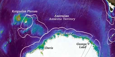 Seafloor bathymetry flythrough image
