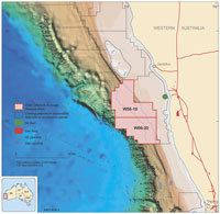 Fig 5. 2006 offshore release areas in the Perth Basin.