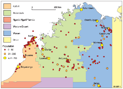 Fig 1. Remote Indigenous communities of the Kimberley.