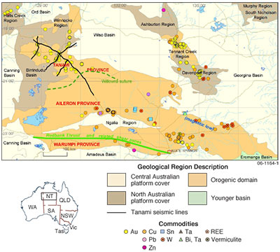 Fig  1. Map showing the North Australia-Tanami Project area.